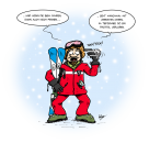 Ski-Lehrer Neuschnee-Haxenbruch